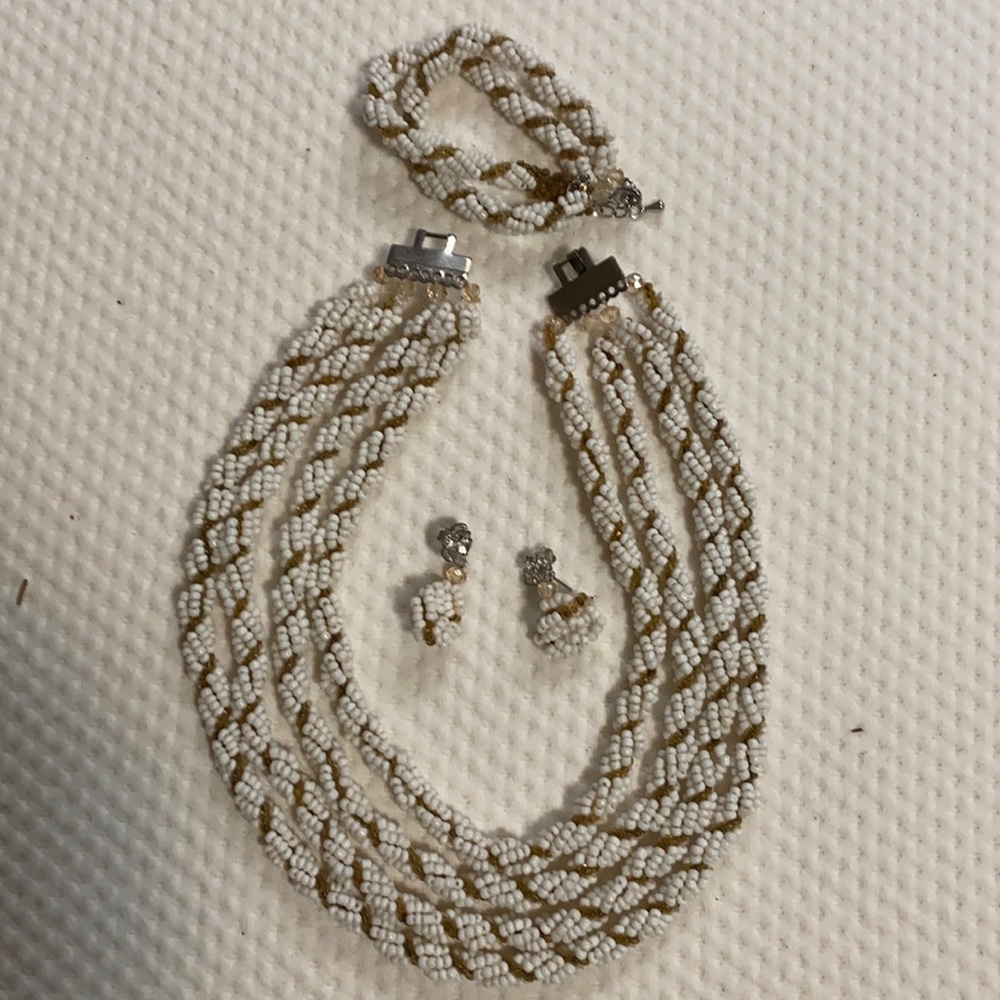 New Cream coloured layered costume jewelry